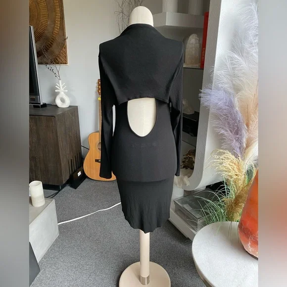 New Enza Costa Revolve Ribbed Shrug Dress rick owens joah brown skims areyouami - Picture 10 of 11